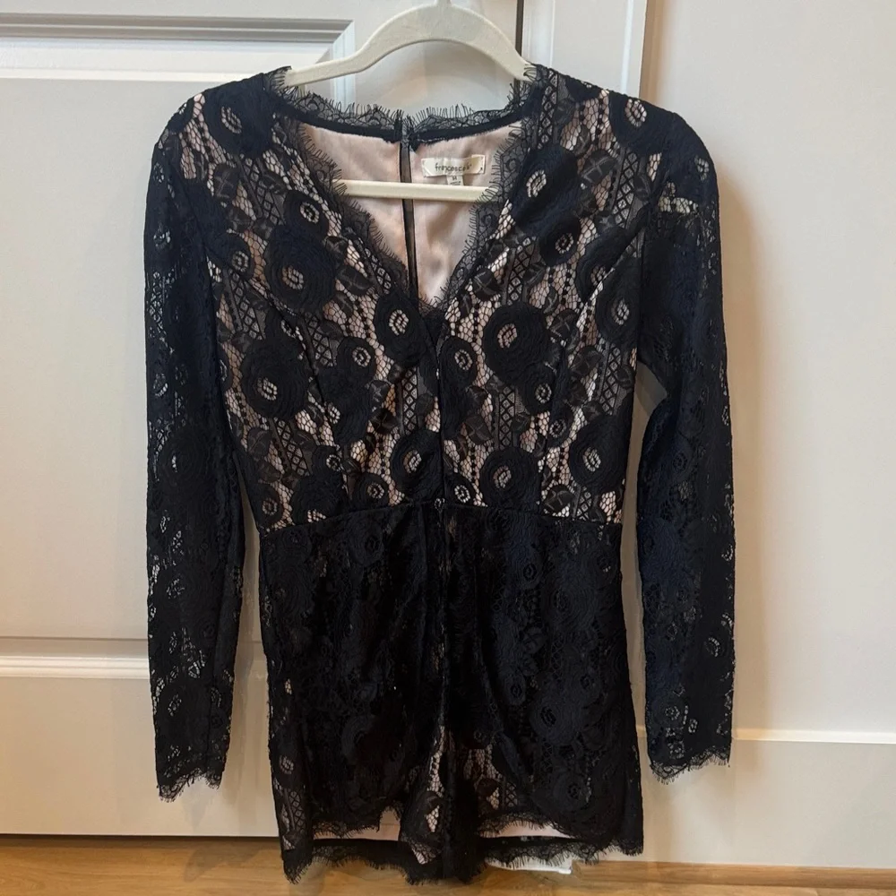 Francesca's Collections Black Lace Jumpsuit - Picture 7 of 9